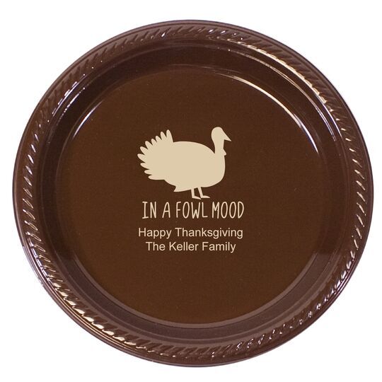 In A Fowl Mood Plastic Plates